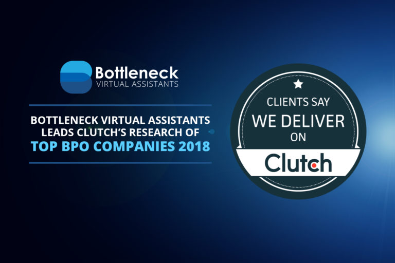 Bottleneck Virtual Assistants Leads Clutch’s Research of Top BPO Companies 2018